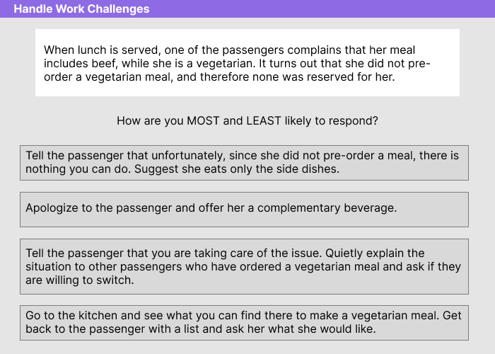 Delta Airlines VJT Section 1 Sample Question 3