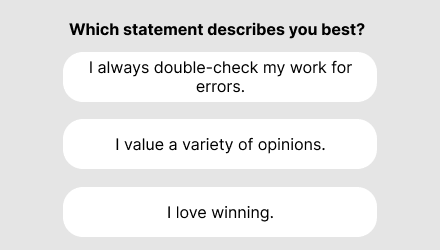 HSBC Values Assessment Sample Question 1