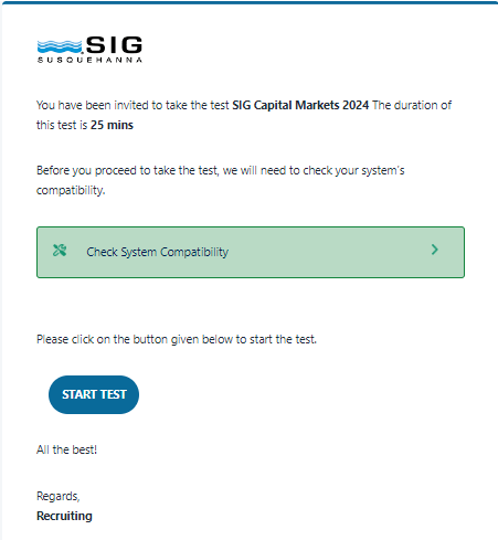 SIG Quantitative Evaluation Assessment Invitation