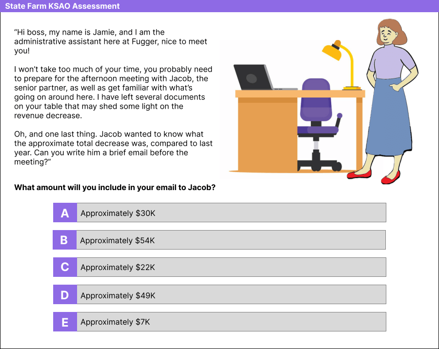 State Farm KSAO Sample Question 1