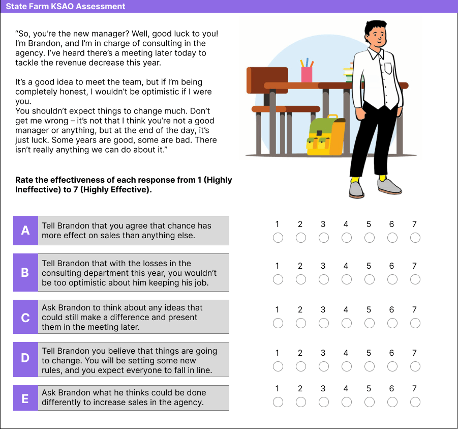 State Farm KSAO Sample Question 2