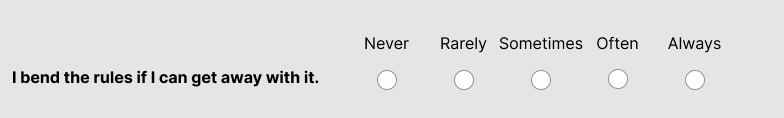 State Farm KSAO Sample Question - Statements (Frequency)