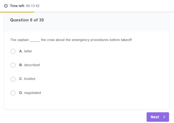 Emirates Practice Test Sample