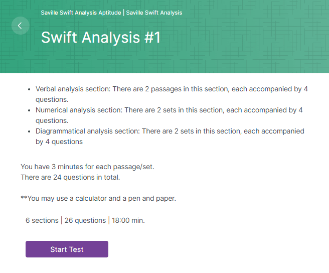 Saville Aptitude JTP Mock Test Example