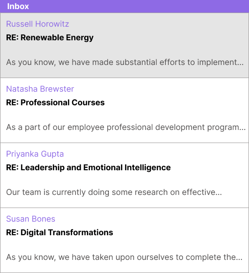 Atkins Online Immersive Assessment Email Cluster