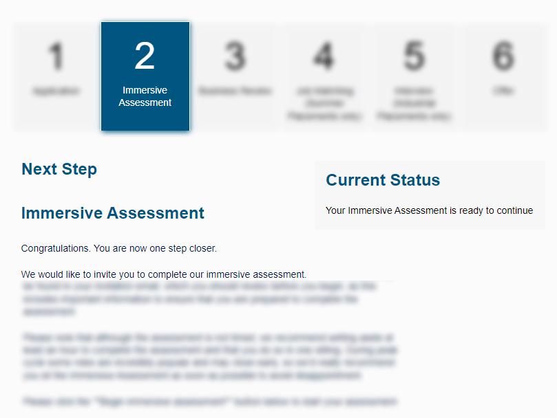 Atkins Online Immersive Assessment Interface