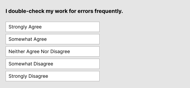 BNSF Assessment Personality Sample 2