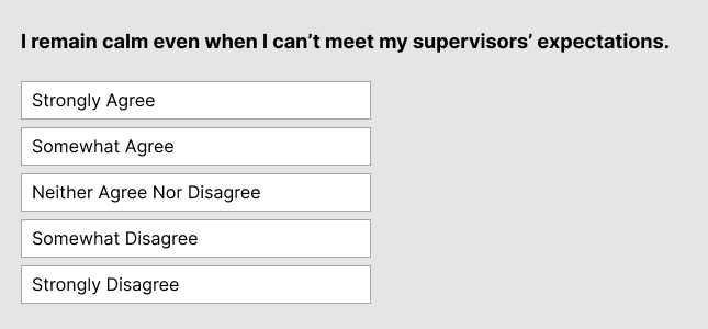 BNSF Assessment Personality Sample 5