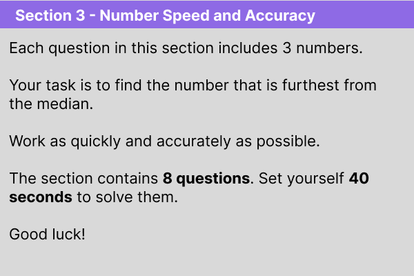 Thomas GIA Number Speed and Accuracy - Instructions