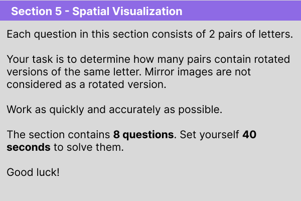 Thomas GIA Spatial Visualization - Instructions