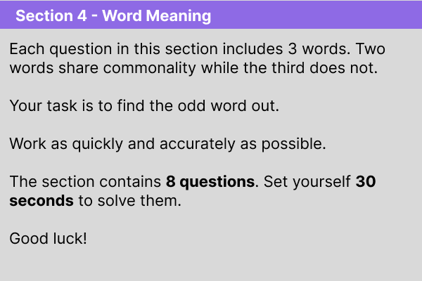 Thomas GIA Word Meaning - Instructions