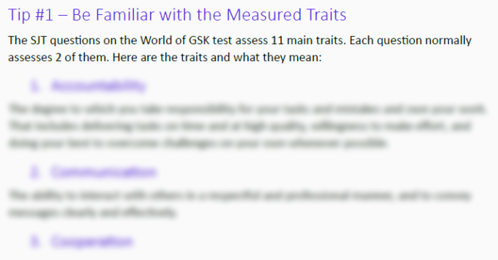 World of GSK Tips Example