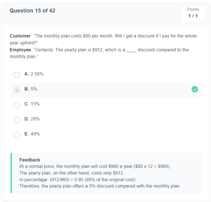 Progressive Pre-Employment Assessment Numerical Sample Question - Answer