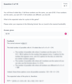 SIG Quantitative Evaluation Sample Answer