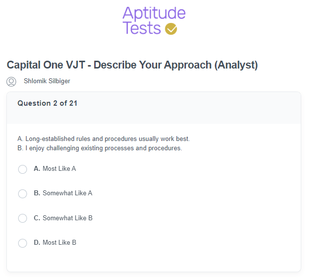 Capital One Virtual Job Tryout Describe Your Approach Sample