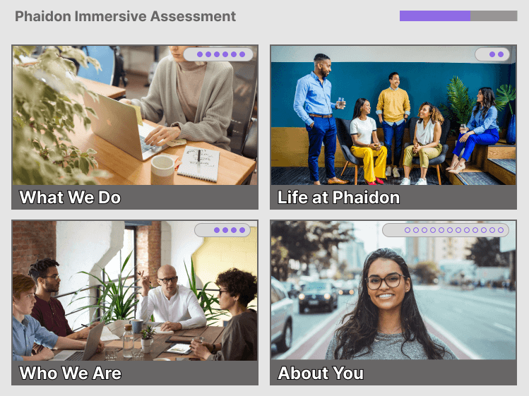 Phaidon Immersive Assessment Test Interface