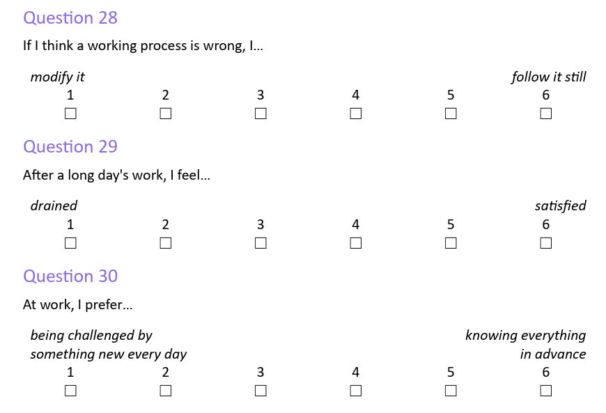 Progressive Pre-Employment Assessment - Personality 1
