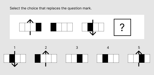 SHL Inductive Reasoning Test Sample Question Multiple Choice
